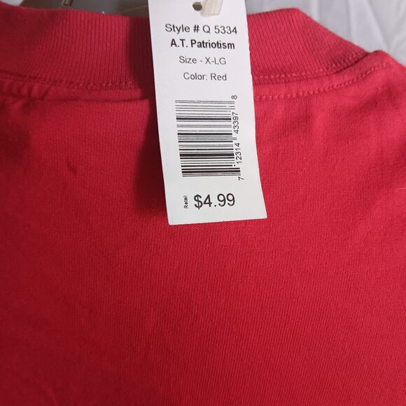 Vintage Men's T-shirt XL Y2L Patriotism Red T-Shirt American Flag ALstyle - Picture 5 of 6